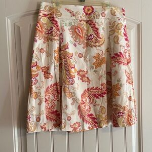 George Vibrant Floral A-Line Skirt